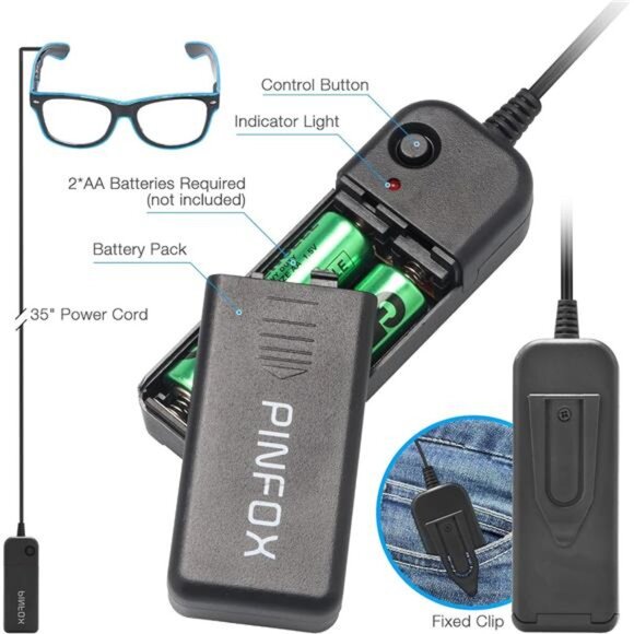 Light up Wire Neon Rave Glasses Glow Flashing LED Sunglasses Costumes for Party - Picture 6 of 8